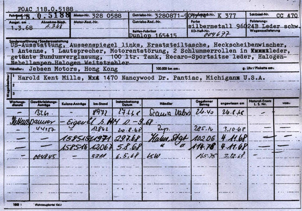 New Arrival: 1968 Porsche 911L Rallye Options